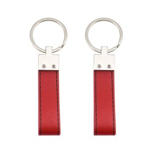 Customized Logo PU Leather Key Chains Premium Car Keyring Pendant Gifts