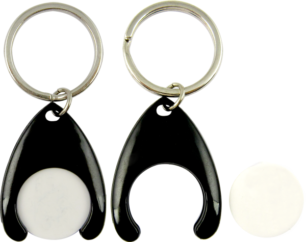 Custom Cheap Plastic Shopping Cart Trolley Coin Holder Keychain - Image 2